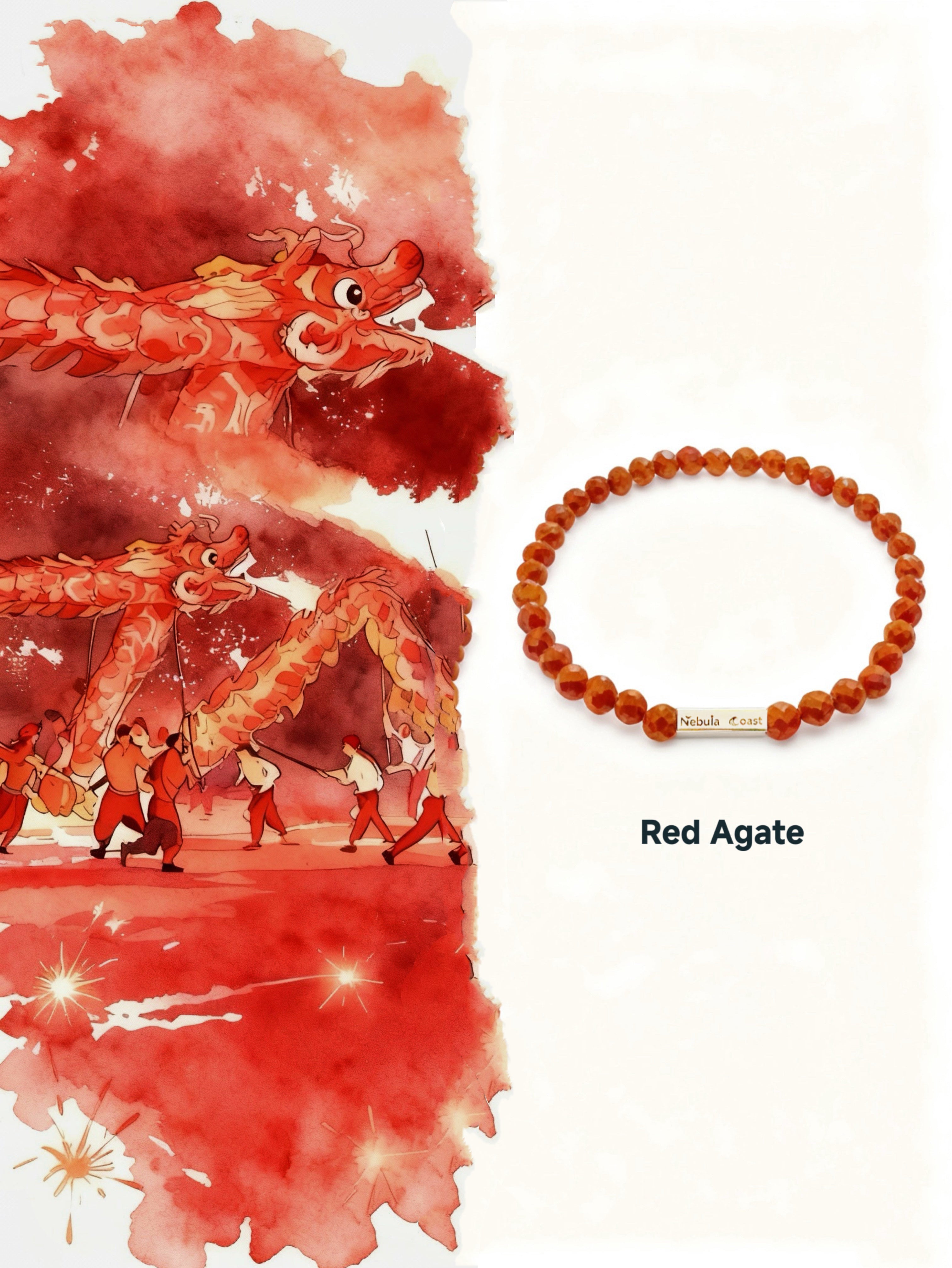 Red Agate Bracelet（4mm）