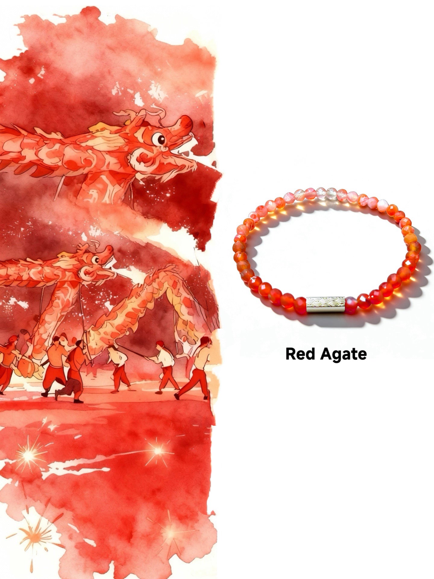 Red Agate Bracelet（4mm）